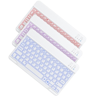 Foto 1 | Foto 1 | Teclado Bluetooth Omoton Con Retroiluminación Inalámbrica Para Ipad Color Blanco - Venta Internacional.