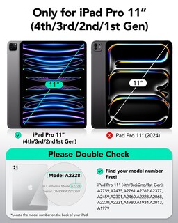 Foto 2 | Foto 2 | Funda Esr Para Ipad Pro De 11 Pulgadas (2022/2021/2020) Con Soporte Bidireccional - Venta Internacional.