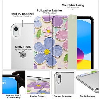 Foto 3 | Foto 3 | Funda Moko Para Ipad 11.ª Generación 11.ª Generación 11.ª Generación 10.9 Pulgadas Diseño Floral - Venta Internacional.