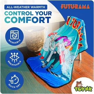 Foto 3 | Foto 3 | Manta Plateada Buffalo Futurama Hypnotoad 114 X 152 Cm - Venta Internacional.
