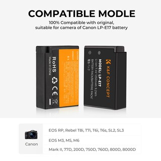 Foto 3 | Foto 3 | Batería Y Cargador Usb Dual Lp-e17 Para Canon Eos R100 R8 R50 - Venta Internacional.