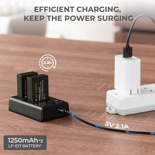 Foto 5 | Foto 5 | Batería Y Cargador Usb Dual Lp-e17 Para Canon Eos R100 R8 R50 - Venta Internacional.