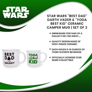 Foto 7 | Foto 7 | Tazas Camper De Cerámica Star Wars Best Dad Darth Vader & Yoda - Venta Internacional.