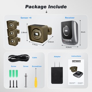 Foto 7 | Foto 7 | Alarma De Entrada Chtoocy Solar Inalámbrica Con Alcance De 800 M Con Sensor - Venta Internacional.