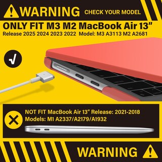 Foto 3 | Foto 3 | Funda Con Teclado Ibenzer Para Macbook Air De 13 6 Pulgadas Color Naranja Coral - Venta Internacional.