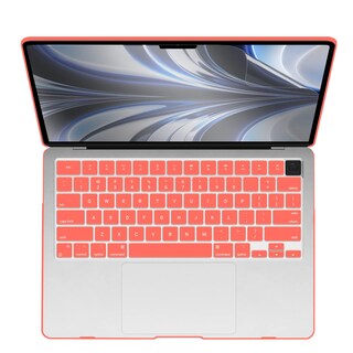 Foto 7 | Foto 7 | Funda Con Teclado Ibenzer Para Macbook Air De 13 6 Pulgadas Color Naranja Coral - Venta Internacional.