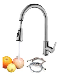 Foto 1 | Foto 1 | Grifos Convencionales Para Fregadero Flexible Llave Herramienta De Cocina Brillante Con 3 Modos Salida De Agua Dispersa