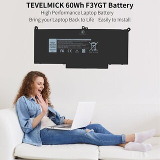 Foto 2 | Foto 2 | Batería Para Portátil Tevelmick F3ygt 60 Wh 7 6 V 4 Celdas Para Dell - Venta Internacional.
