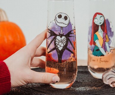 Foto 6 | Foto 6 | Cristalería Estriada Silver Buffalo Disney Nightmare Before Christmas - Venta Internacional.