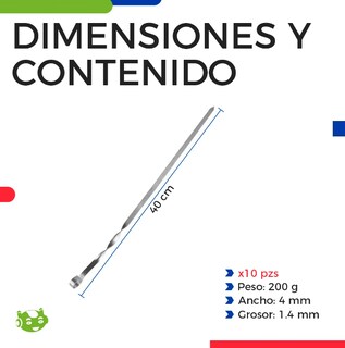 Foto 2 | Foto 2 | Xtellar Pack Premium De 10 Palillos De Acero Inoxidable Pinchos Para Barbacoa Asados Bbq Y Parrilladas 40cm.