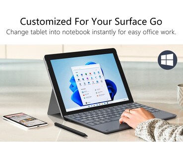 Foto 2 | Foto 2 | Funda Tipo Moko Para Microsoft Surface Go 4/3/2/1 Con Bt Black - Venta Internacional.