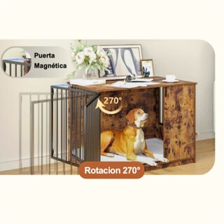 Foto 7 | Foto 7 | Jaula Casa De Perro Estilo Mueble Para Raza Mediana Atigrado