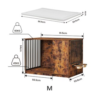 Foto 8 | Foto 8 | Jaula Casa De Perro Estilo Mueble Para Raza Mediana Atigrado