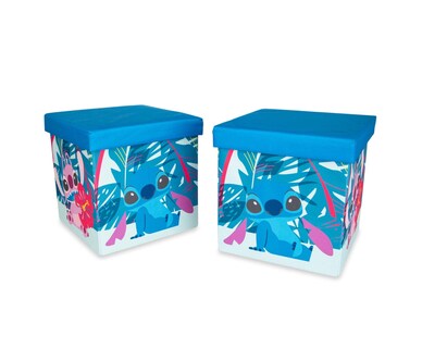 Foto 3 | Foto 3 | Juego De 2 Organizadores En Forma De Cubo Disney Lilo & Stitch De 38 Cm - Venta Internacional.