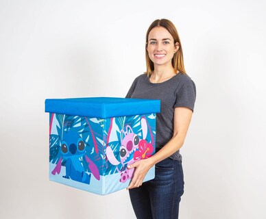 Foto 4 | Foto 4 | Juego De 2 Organizadores En Forma De Cubo Disney Lilo & Stitch De 38 Cm - Venta Internacional.