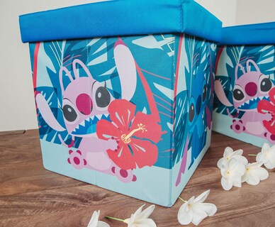Foto 5 | Foto 5 | Juego De 2 Organizadores En Forma De Cubo Disney Lilo & Stitch De 38 Cm - Venta Internacional.