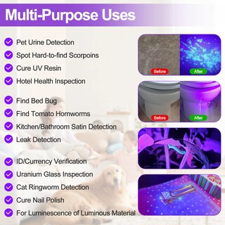 Foto 2 | Foto 2 | Linterna Uv Vansky 395nm Con 51 Leds Para Detectar Orina De Mascotas - Venta Internacional.