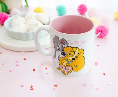 Foto 4 | Foto 4 | Taza De Cerámica Plateada Con Diseño De Búfalo Disney La Dama Y El Vagabundo 590 Ml - Venta Internacional.