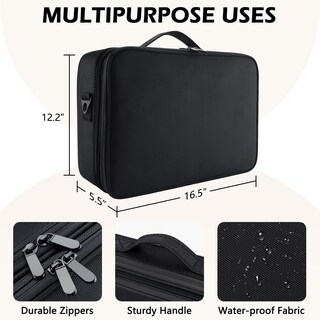 Foto 2 | Foto 2 | Estuche De Maquillaje Gzcz De Gran Capacidad Para Viajar Con Divisores Ajustables - Venta Internacional.