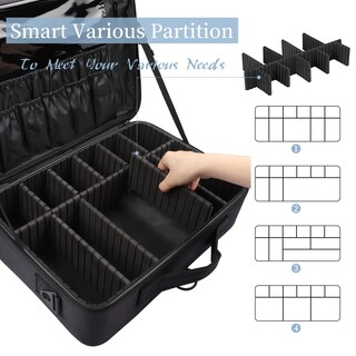 Foto 3 | Foto 3 | Estuche De Maquillaje Gzcz De Gran Capacidad Para Viajar Con Divisores Ajustables - Venta Internacional.