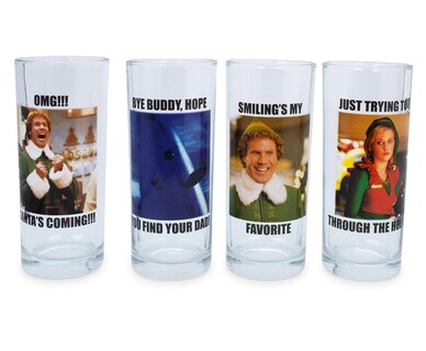 Foto 1 | Foto 1 | Vasos Plateados Con Frases De Duendes De Búfalo 300 Ml Juego De 4 - Venta Internacional.