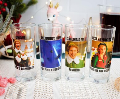 Foto 2 | Foto 2 | Vasos Plateados Con Frases De Duendes De Búfalo 300 Ml Juego De 4 - Venta Internacional.