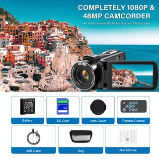 Foto 7 | Foto 7 | Videocámara Olesit Full Hd 1080p 48 Mp Con Control Remoto Y Sd De 32 Gb - Venta Internacional.