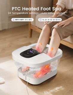 Foto 3 | Foto 3 | Spa Para Pies Rike Plegable Con Calor Burbujas Luz Roja De 35 A 48 °c - Venta Internacional.