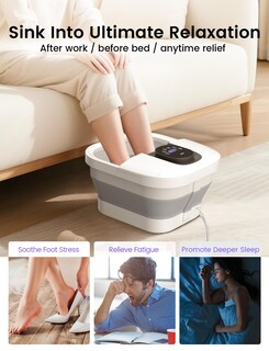 Foto 5 | Foto 5 | Spa Para Pies Rike Plegable Con Calor Burbujas Luz Roja De 35 A 48 °c - Venta Internacional.
