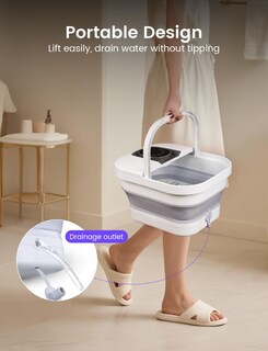 Foto 7 | Foto 7 | Spa Para Pies Rike Plegable Con Calor Burbujas Luz Roja De 35 A 48 °c - Venta Internacional.