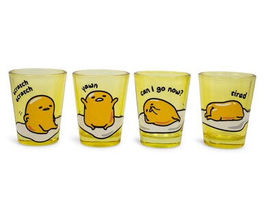 Foto 1 | Foto 1 | Shot Glass Silver Buffalo Gudetama Sleepy 45 Ml Juego De 4 - Venta Internacional.
