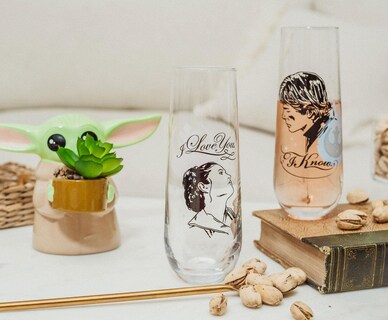 Foto 7 | Foto 7 | Set De Copas De Champán Star Wars Han Y Leia I Love You I Know - Venta Internacional.