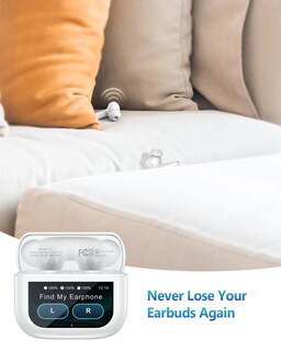 Foto 5 | Foto 5 | Auriculares Inalámbricos Nequga T21 Anc Enc Con Pantalla Táctil Blancos - Venta Internacional.