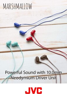 Foto 7 | Foto 7 | Auriculares Jvc Marshmallow Memory Foam Con Micrófono Hafx38ma Color Azul - Venta Internacional.