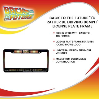 Foto 7 | Foto 7 | Marco Metálico Para Placa De Matrícula Regreso Al Futuro 88 Mph - Venta Internacional.
