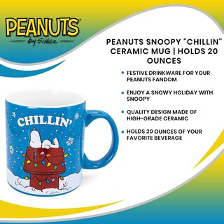 Foto 7 | Foto 7 | Taza Silver Buffalo Peanuts Snoopy Chillin De Cerámica 600 Ml - Venta Internacional.