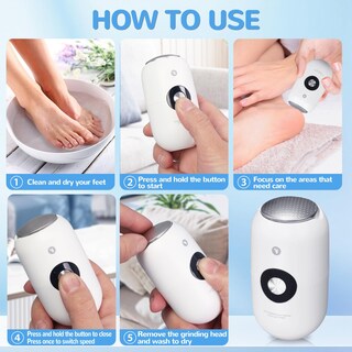 Foto 5 | Foto 5 | Removedor Eléctrico De Callos Para Pies Linyunbest Inalámbrico 3 Velocidades - Venta Internacional.