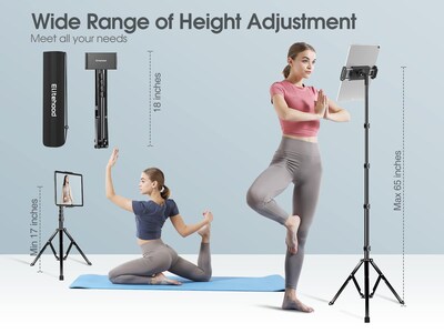 Foto 2 | Foto 2 | Soporte Para Trípode Con Soporte Para Ipad 65 Pulgadas Ajustable Negro - Venta Internacional.