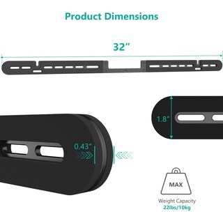 Foto 4 | Foto 4 | Barra De Sonido Wali De Montaje En Pared Para Sonos Arc Low Profile Color Negro - Venta Internacional.