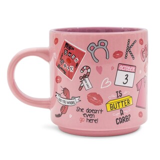 Foto 3 | Foto 3 | Taza De Café Silver Buffalo Mean Girls Icons Cerámica Rosa 390 Ml - Venta Internacional.