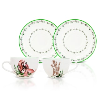 Foto 1 | Foto 1 | Set De Taza De Té Y Platillo De Porcelana Disney La Dama Y El Vagabundo - Venta Internacional.