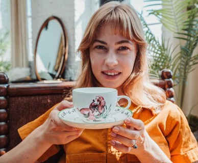 Foto 4 | Foto 4 | Set De Taza De Té Y Platillo De Porcelana Disney La Dama Y El Vagabundo - Venta Internacional.