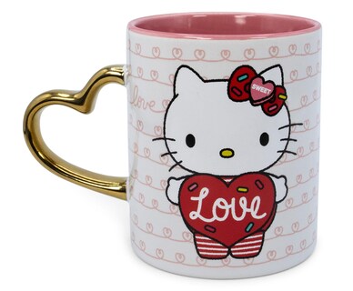 Foto 1 | Foto 1 | Taza De Cerámica Sanrio Hello Kitty Love Con Asa En Forma De Corazón - Venta Internacional.