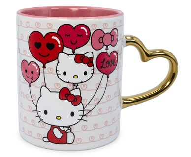 Foto 2 | Foto 2 | Taza De Cerámica Sanrio Hello Kitty Love Con Asa En Forma De Corazón - Venta Internacional.