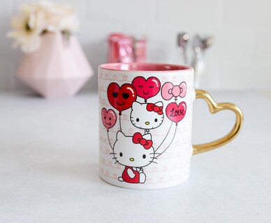 Foto 4 | Foto 4 | Taza De Cerámica Sanrio Hello Kitty Love Con Asa En Forma De Corazón - Venta Internacional.