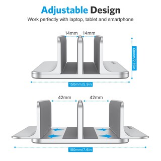 Foto 4 | Foto 4 | Soporte Vertical Para Portátil Omoton Double Dock De Hasta 17 3 Pulgadas - Venta Internacional.