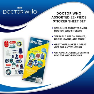 Foto 7 | Foto 7 | Juego De Pegatinas Doctor Who 22 Pegatinas Surtidas 11º Doctor Tardis - Venta Internacional.