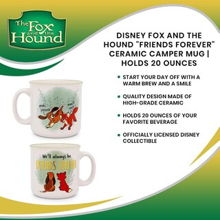 Foto 7 | Foto 7 | Taza Camper De Cerámica Disney Fox And The Hound Friends 600 Ml - Venta Internacional.