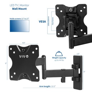 Foto 4 | Foto 4 | Soporte De Pared Vivo Mount-vw01m Para Televisores Lcd Led De 13 A 27 Pulgadas Negro - Venta Internacional.