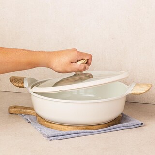 Foto 4 | Foto 4 | Cacerola Para Inducción Vasconia Ceramic 28 Cm 4.2 L Con Tapa – Beige